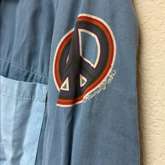 Lauren Moshi womans NwOT Blue  'Lover'” button down tunic Shirt size S - Picture 5 of 6